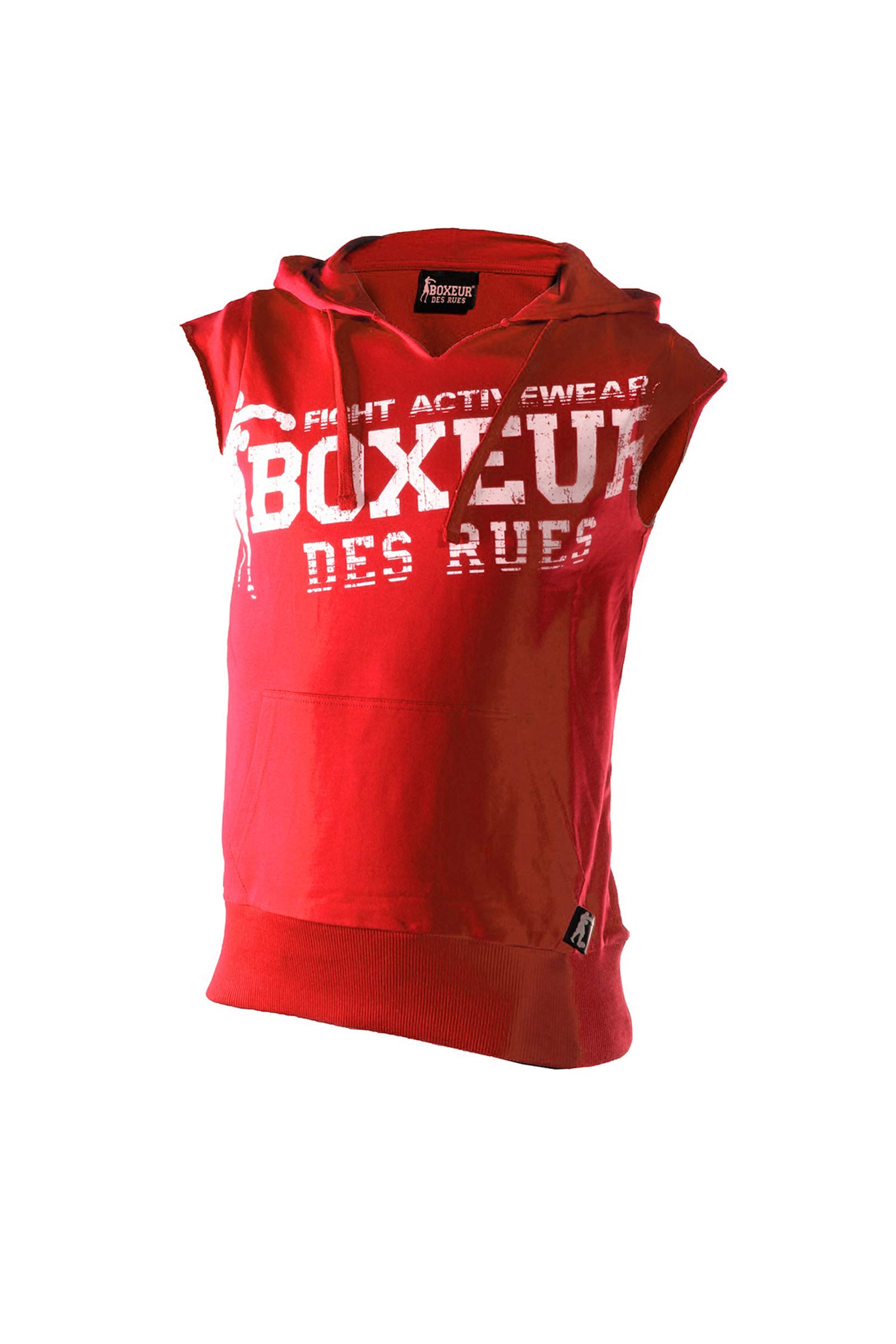 BOXEUR DES RUESMen's Hooded Sleeveless Big Print Sweat Hoodie Sweashirt