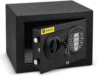 HomeSafe HV17E Möbeltresor mit Elektronikschloss, 17x23 x17cm (HxBxT), Digitaler Tresor für Zuhause, Safe Box mit Schloss, Schranksafe, Geldsafe, Mini Safe Elektronik, Schmuck
