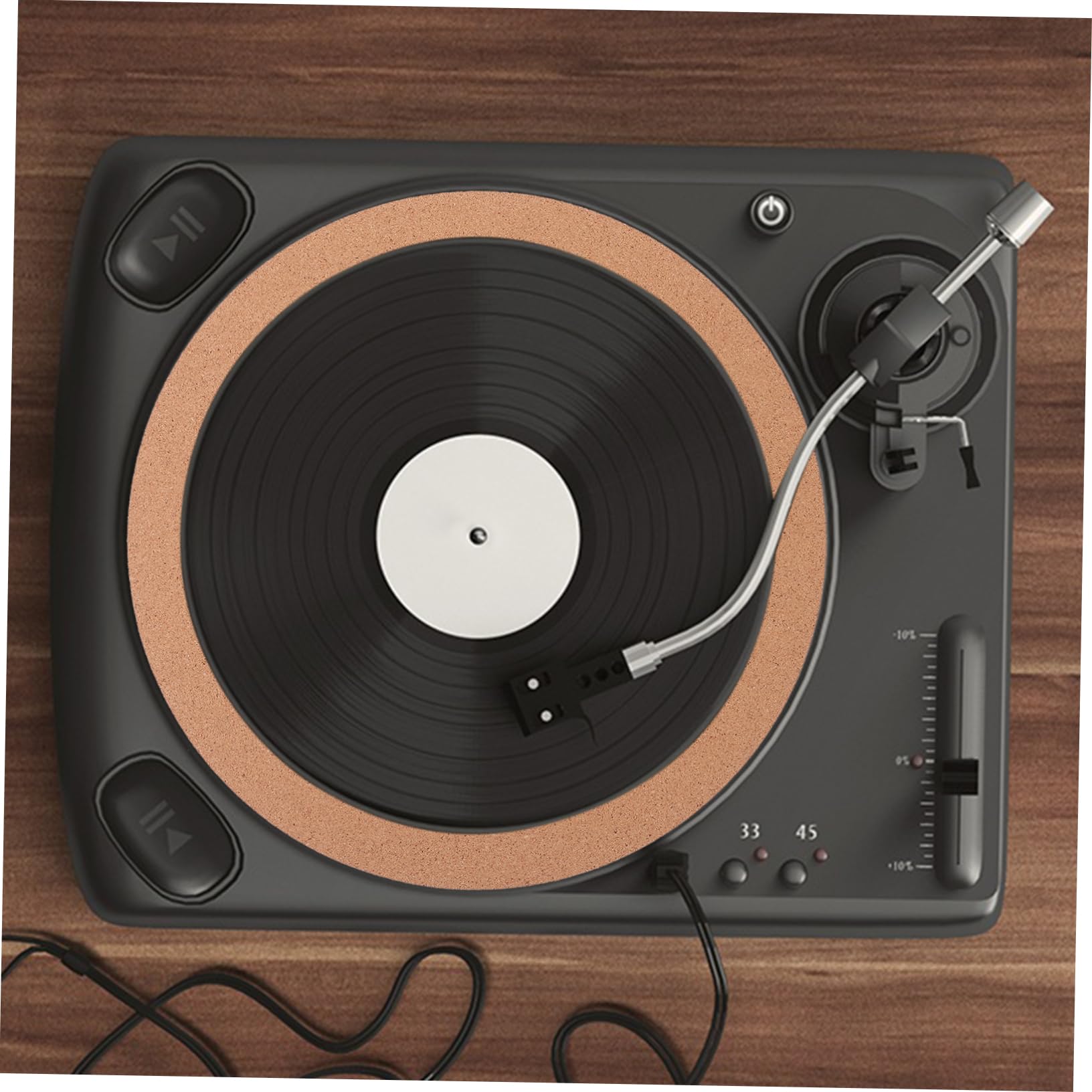 Levemolo Cork Turntable Mat Records Player Turntable Pad Anti-static Slipmat for Vinyl Records