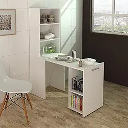 Bancada Estante Articulável Retrátil Multiuso Cozinha 54x168,5cm Branco