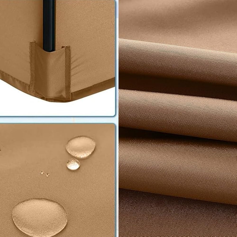 7ft 9ft 10ft Patio Umbrella Replacement Canopy for 8 Ribs, Market Yard Table Umbrella Replacement Top Cover, Outdoor Round Parasol Cover Cloth