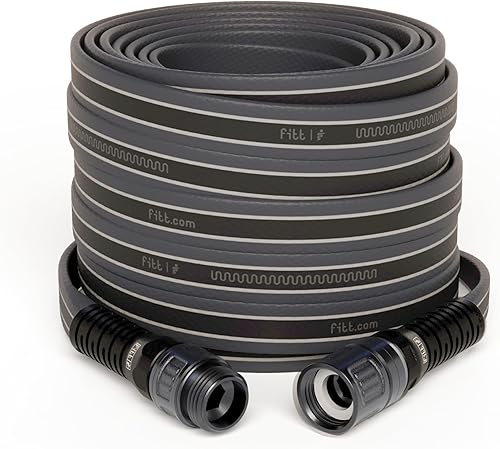 FITT Force Pro Manguera de agua, manguera de jardín de grado comercial resistente de 58 pulgadas, 75 pies, color azul