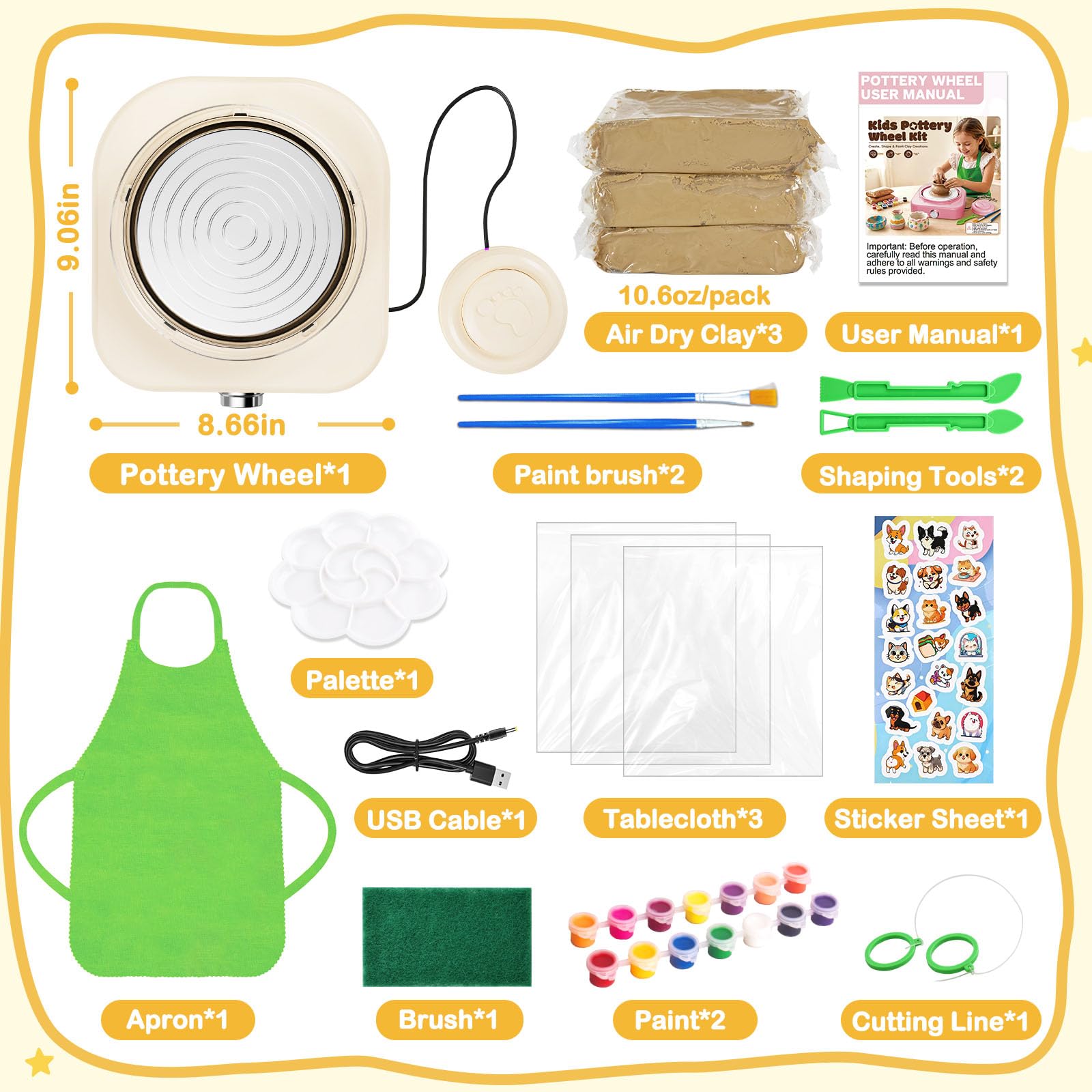 Kids Pottery Wheel Kit - Ages 6-12 -2