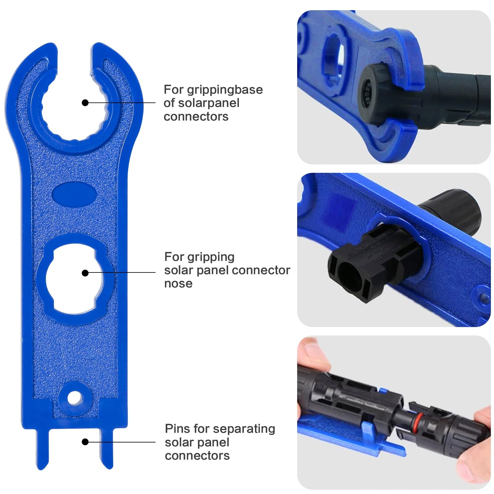 DEWIN Connettori Per Pannelli Solari Maschio/Femmina – Impermeabili, Con 2 Chiavi, Per Cavi 2.5/4/6 Mm²