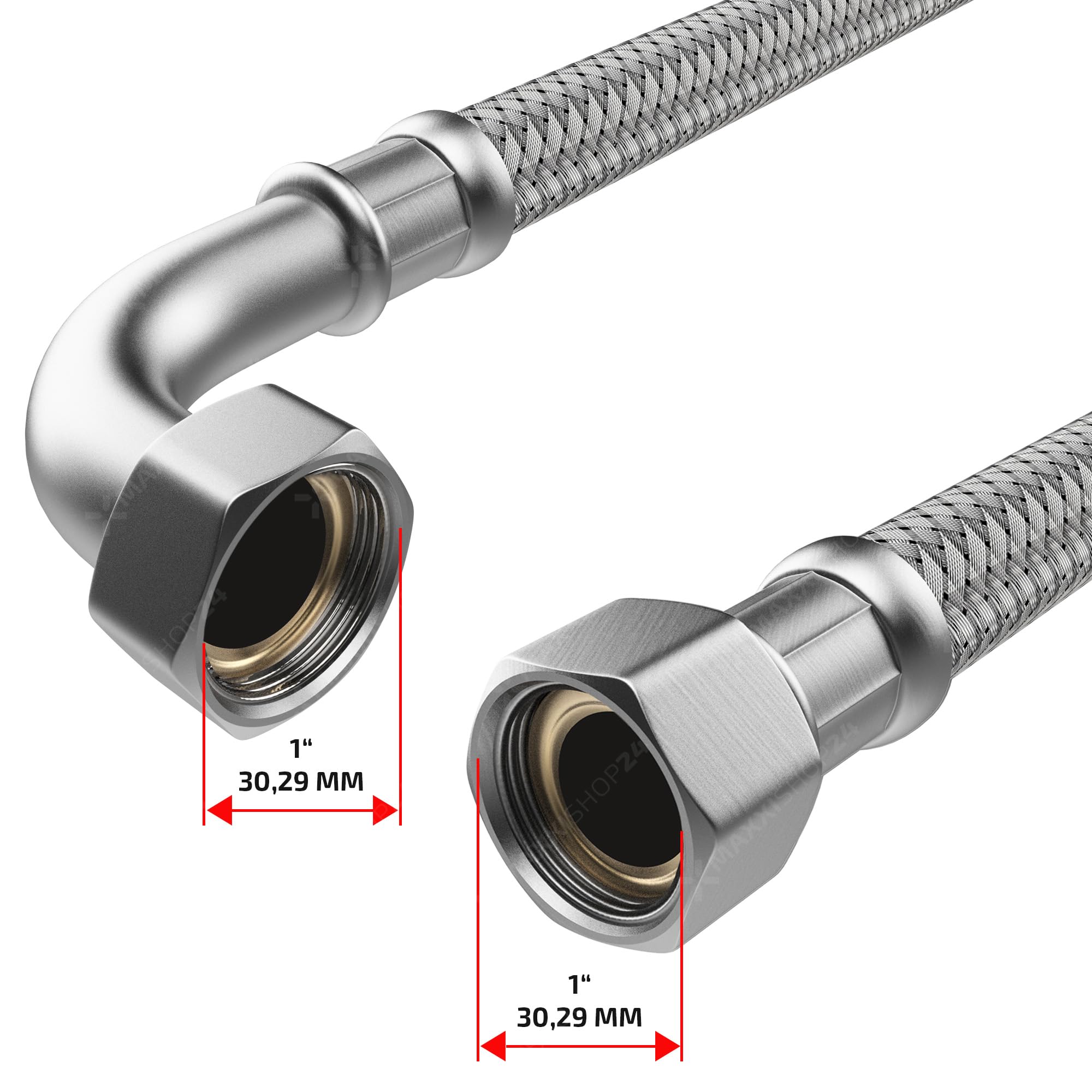 AWM Acero Inoxidable Flex Manguera 1/2, 3/4, 1 pulgadas Sani-Flex – Tubo de conexión, sanitaria Casa de agua