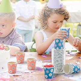 SIUQ 1200 Pack 3 oz Paper Cups, Disposable Bathroom Cups, Mini Mouthwash Cups, Small Cup 3 Ounce for Bathroom, Party, Picnic, BBQ, Travel(Daisy)