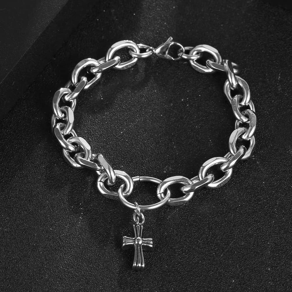 ANNI.SOUL Handmade Curb Chain Bracelet for Men, Stainless Steel, Men's Rope Chain Bracelet, Mens Link Bracelets - Image 2