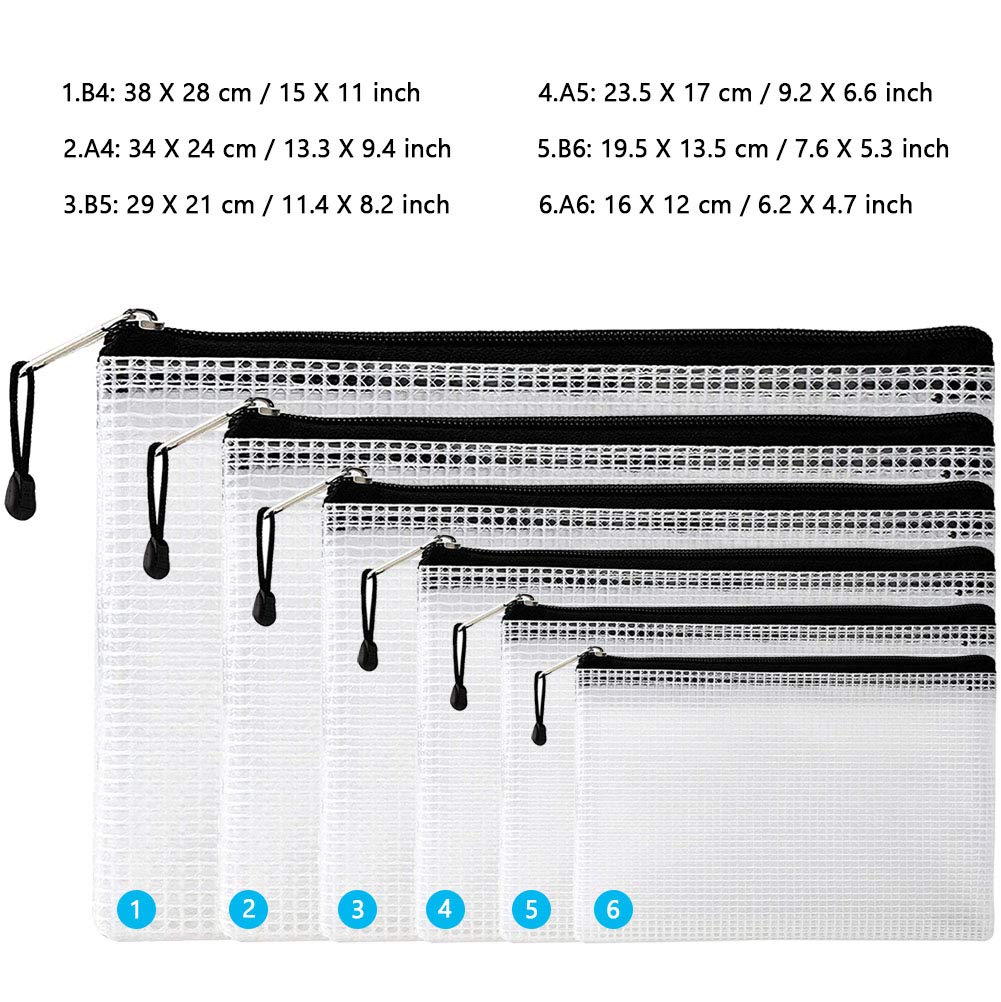 Borsa Portadocumenti A3 Extra Large Trasparente Con Chiusura A Scatto Da 8k - Foto 4