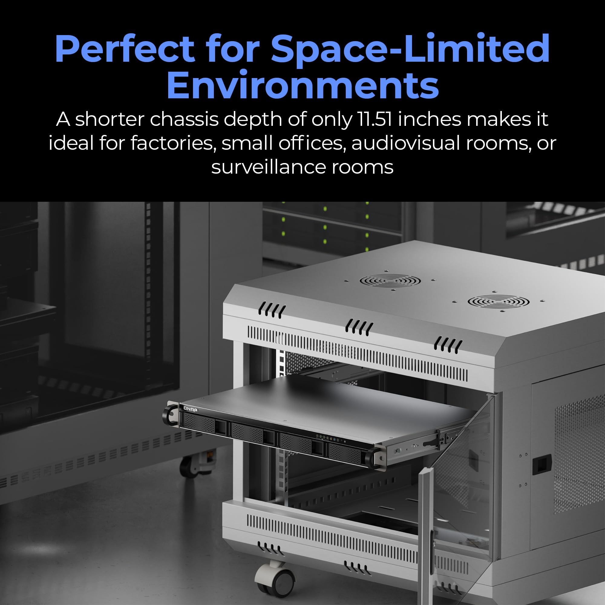 Amazon.com: QNAP TS-433eU Compact 1U Short-Depth rackmount 2.5GbE