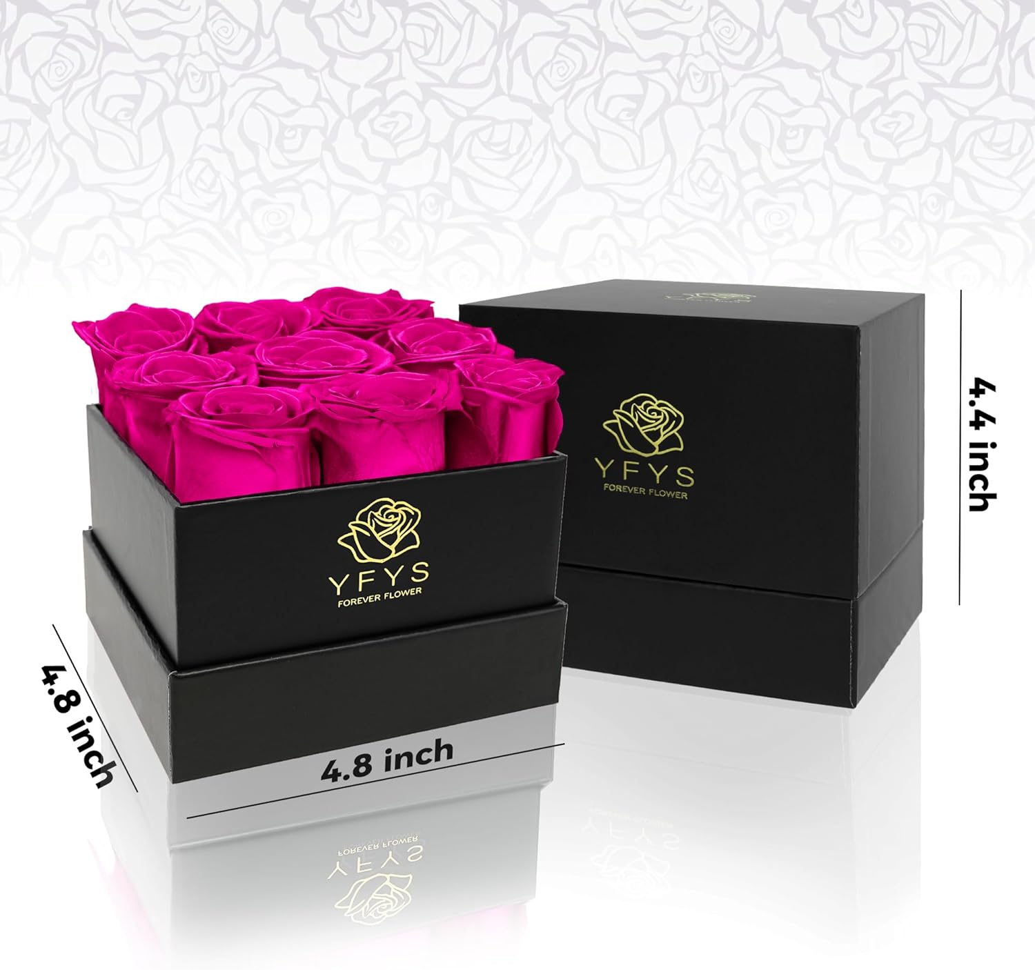 Forever Flowers for Delivery Prime - 9pcs Preserved Fresh Roses, Genuine Roses That Last for Years, for Birthday Gifts for Women, Valentines Day, and Mother's Day (Pink) - Image 3