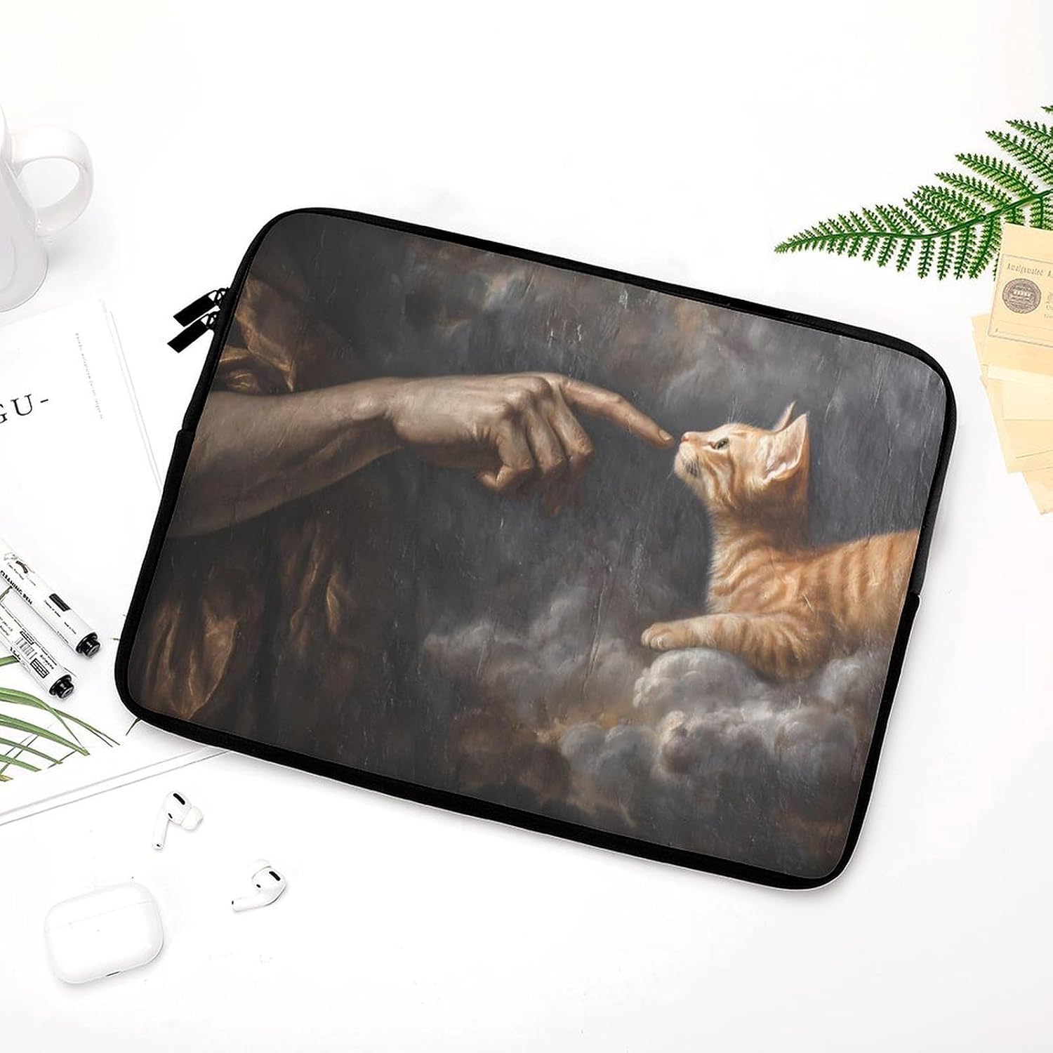 God Created Cats Laptop Sleeve Computer Carrying Bag Protective Case Slim Cover image 5
