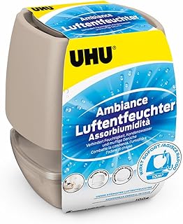 UHU Osuszacz powietrza Ambiance zwalcza wilgoć i pleśń w pomieszczeniach mieszkalnych do 10 m³, brąz, 100 g