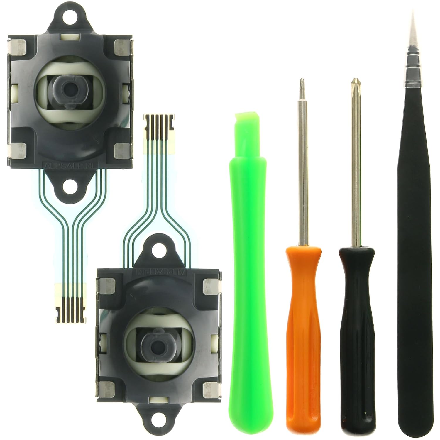 Joystick Thumb Stick Replacement for ROG Ally RC71L Handheld Console, 3D Analog Stick Repair Kit for GPD Win 3 Win 4 and Pico 2 Pico 3 Controller Drift Fix with Tools (2-Pack)