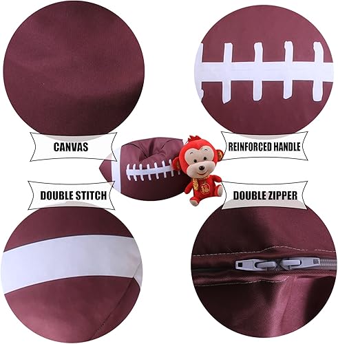 Miniatura 4 de LMYOVE Funda para puf de almacenamiento de animales de peluche (sin relleno, funda para silla de puf de rugby para niños, para almacenamiento,