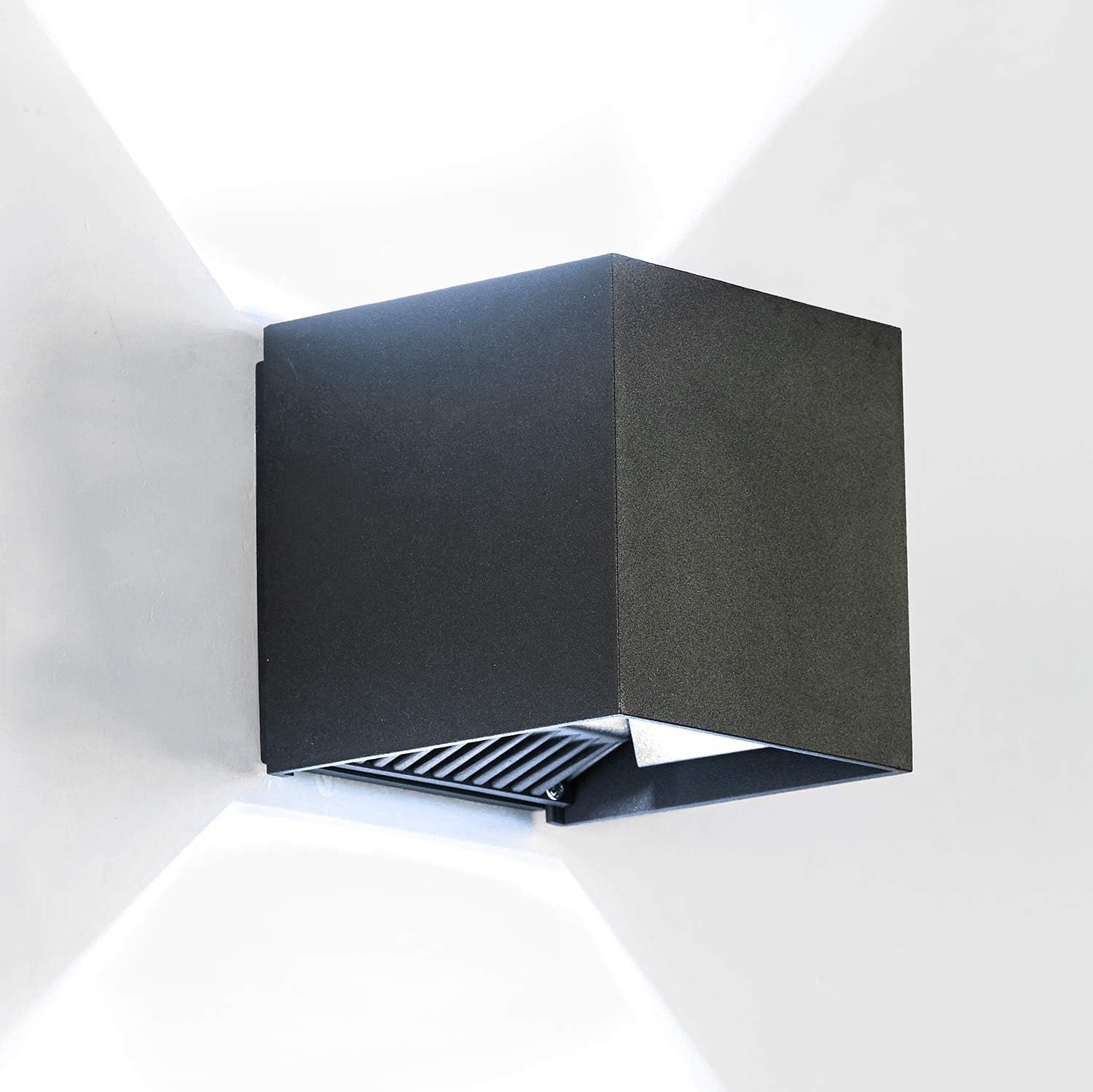 LANFU LED Aluminum Waterproof Wall Lamp, Waterproof Outdoor Light 20W 100-277V 5000K Outdoor Wall Light Warm Light 2LEDS (Black-20W, Outdoor-Larger Version)