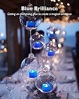 Vista 65 de Homemory - 24 velas de té negras, a pilas, duran más de 200 horas, sin llama, parpadeantes, falsas, eléctricas, LED, para Halloween, fiestas