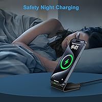 Vista 5 de Google Pixel 9 Wireless Charger Stand Fast Charging for Pixel 10 Pro XL 10A 9A 9 Pro XL Fold 9 8A 7A 8 7 6 Pro,15W Phone Wireless Charger Station