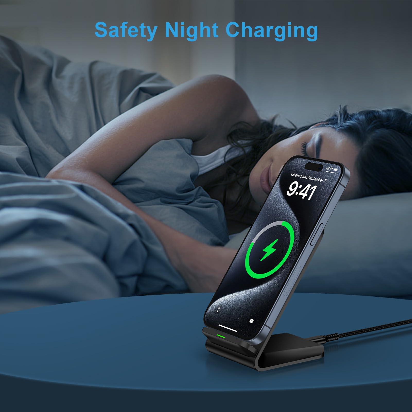 Google Pixel 9 Wireless Charger Stand Fast Charging for Pixel 10 Pro XL 9A 9 Pro XL Fold 9 8A 7A 8 7 6 Pro,15W Phone Wireless Charger Station for Samsung Galaxy S25 S24 S23 S22 S21 S20 Ultra FE