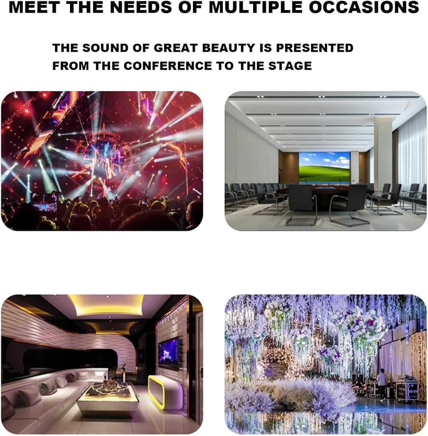 Professional Feedback Suppressor, Suppressor Anti Howling Audio Processor, Multi-Channel Microphone, 15-Band Audio Effects Processor, Control Volume Separately, for Performance Stage