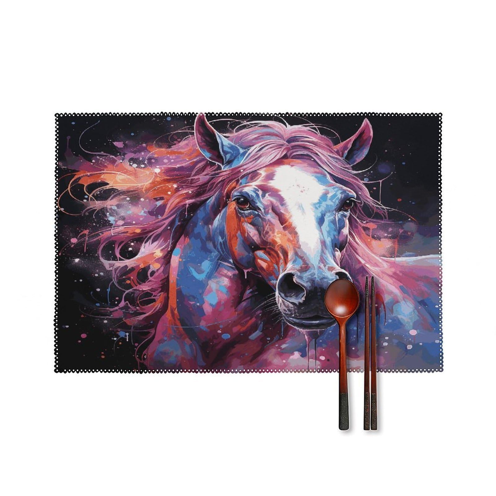 Fodpand Style Dreamy Horse Placemats Set Of 4 Place Mats Table Mats