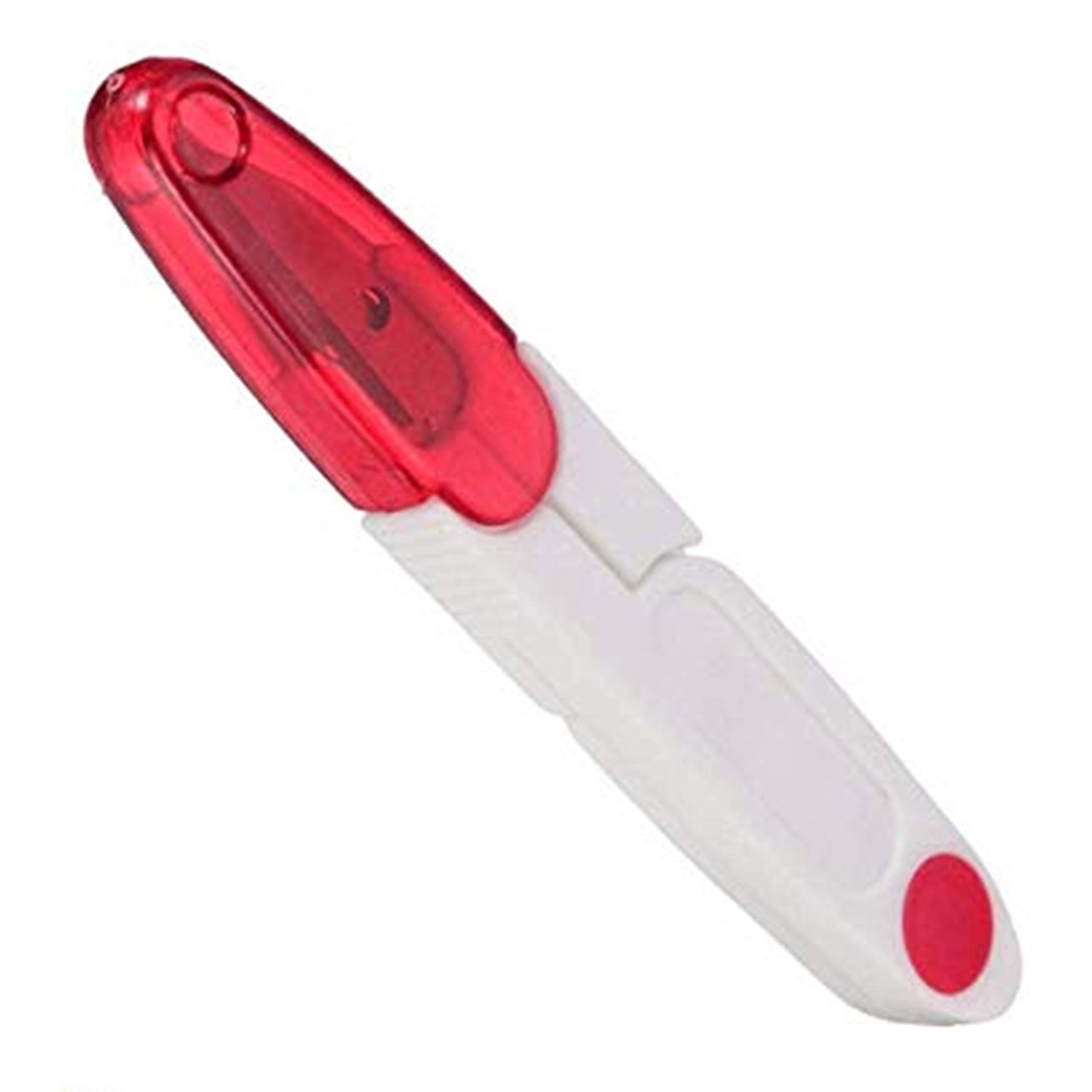 Sewing Thread Cutter Sewing Scissors Seam Ripper, with Plastic Handle and Cover (Red)