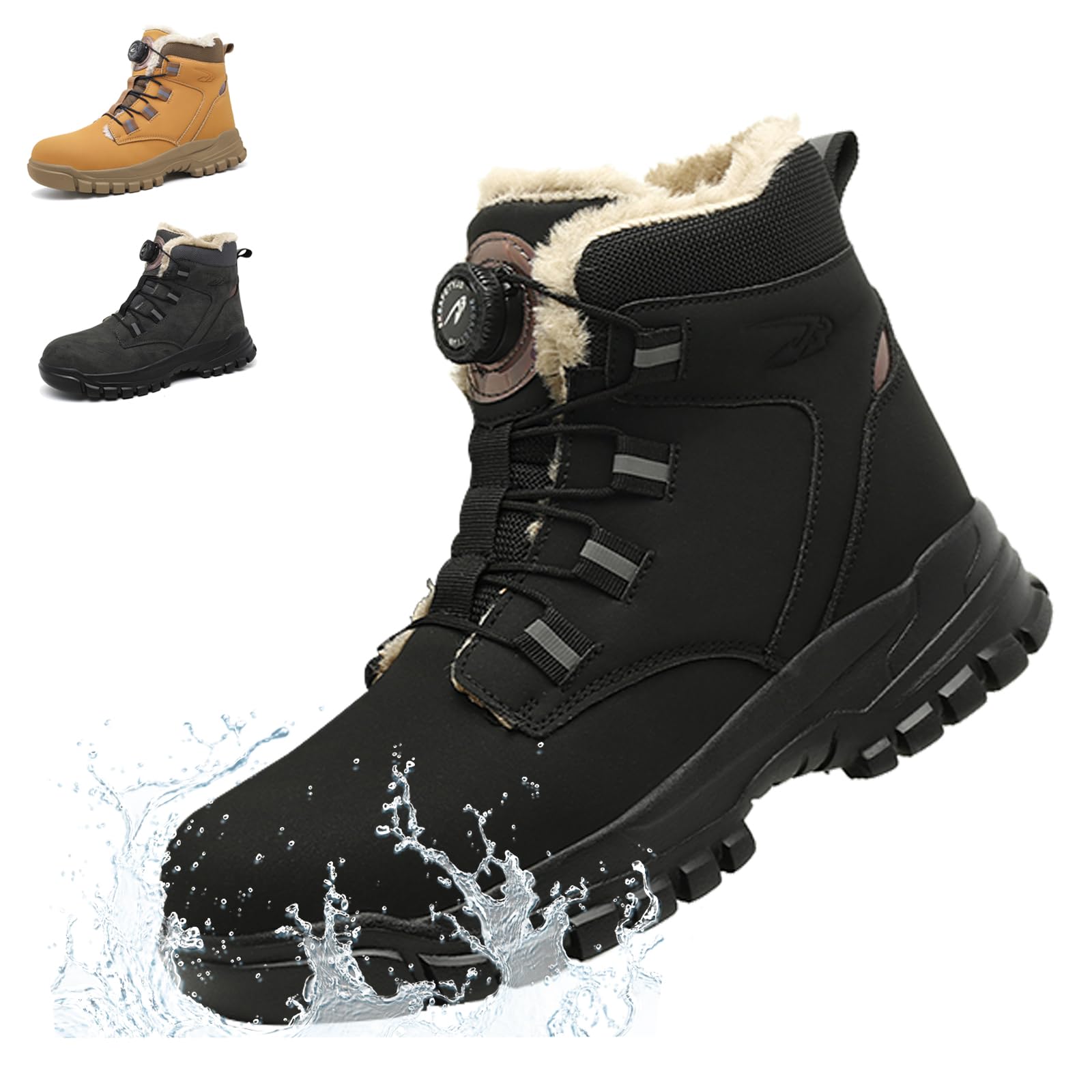 Chaussure de Sécurité Homme Femme Hiver Imperméable Chaussures de Travail Embout Acier Antidérapante Bottes de Sécurité