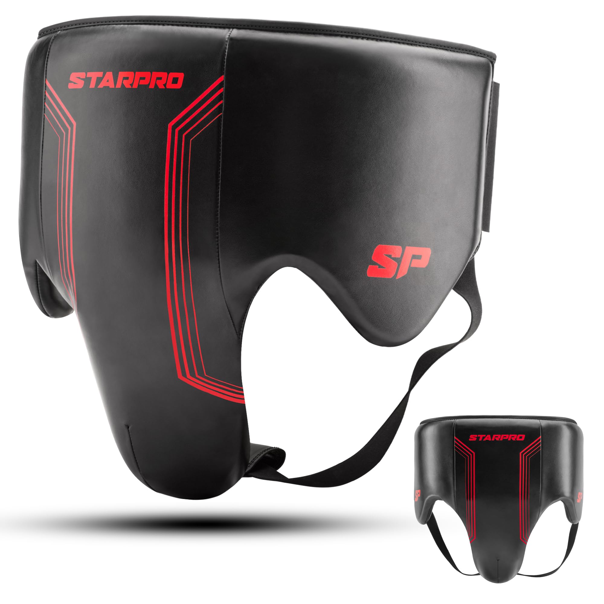 Starpro Protector de ingle para artes marciales mixtas, kickboxing, artes marciales, boxeo, muay thai, equipo de apoyo de la ingle | Correa para taekwondo, karate, sparring, lucha, protección
