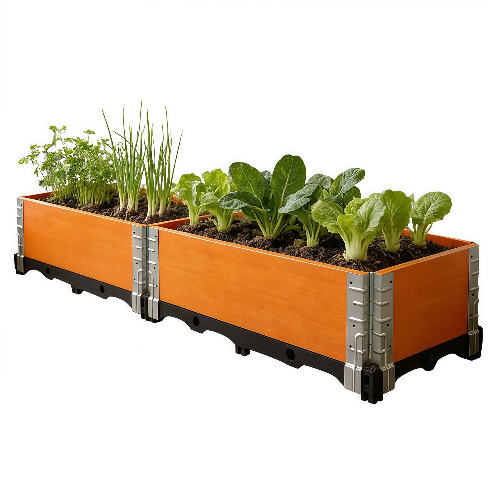 Fioriera in Legno - Aiuola Rialzata Legno per Ortaggi, Erbe Aromatiche e Fiori, per Il Giardino Casa, Il Patio Giardinaggio All'aperto(H42CM,80X50CM)