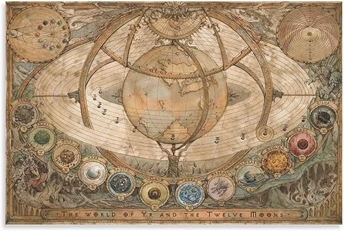 Mapa histórico del viejo mundo mapa vintage Mapa de estilo de restauración antigua Mapa de arte impreso Mapa del mundo Arte para el hogar Carteles