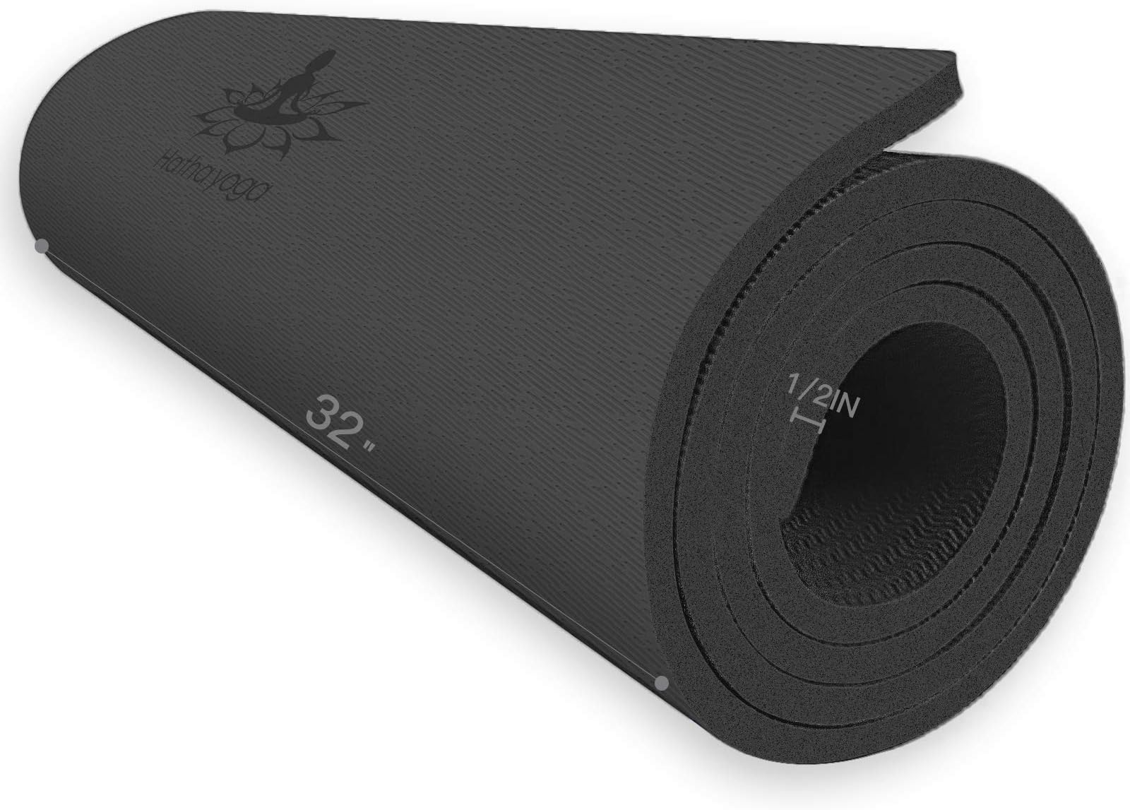 Extra Thick TPE Yoga Mat - 72"x 32" Thickness 1/2 Inch -Eco Friendly SGS Certified - With High Density Anti-Tear Exercise Bolster For Home Gym Travel & Floor Outside