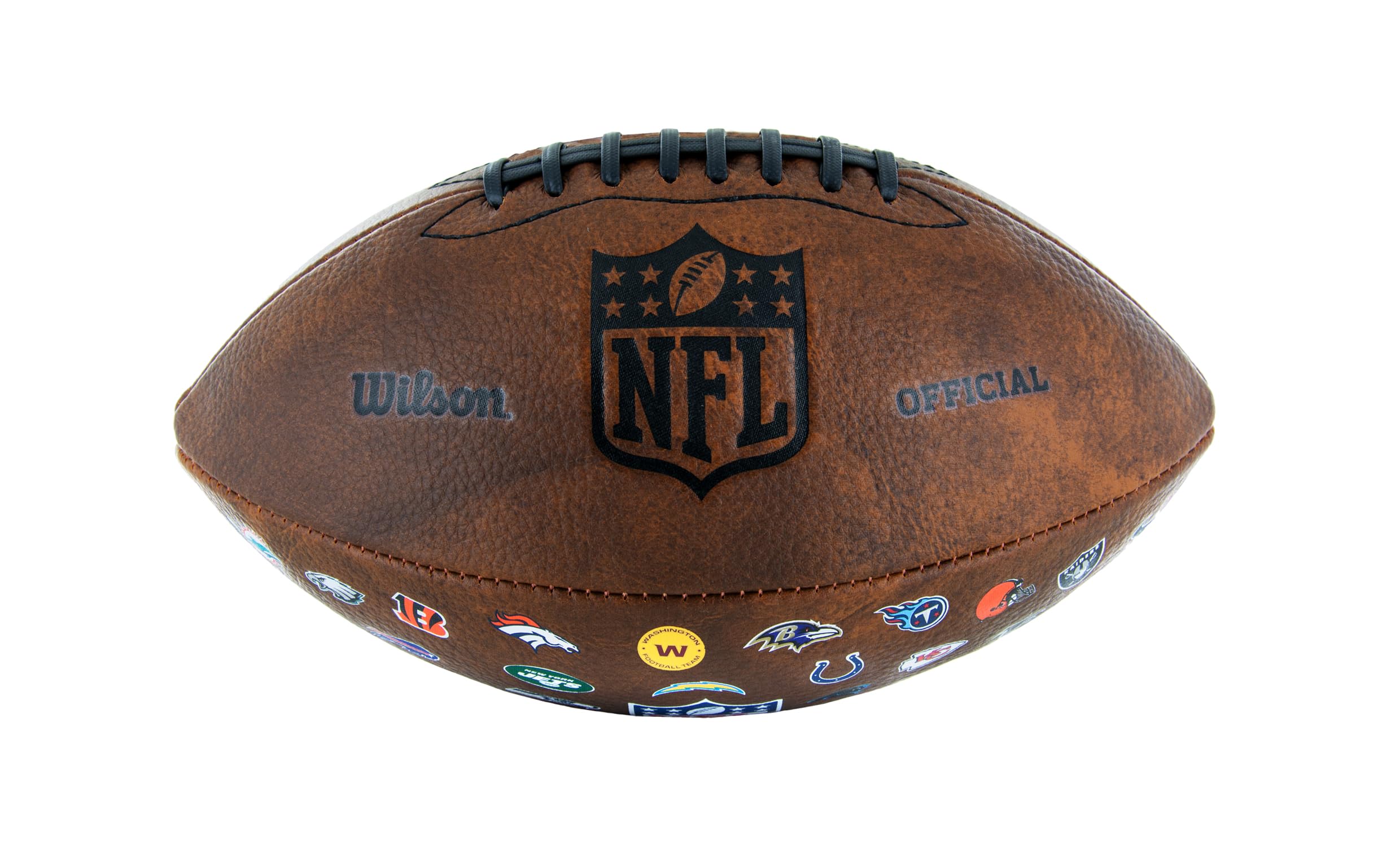 Wilson NFL Junior Football - 32 Team Logos für Sammler und Kids - Kunstleder