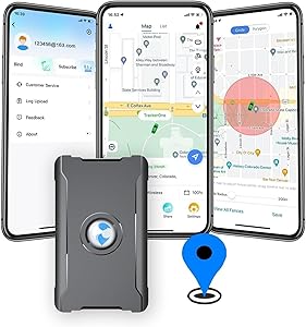 GPS Tracker for Vehicles, Unlimited Distance, 100% Waterproof (IP67), Magnetic Geofence, Anti-theft Tracker Remote, Real Time Tracking Using App, 30 Days Battery asin的图片