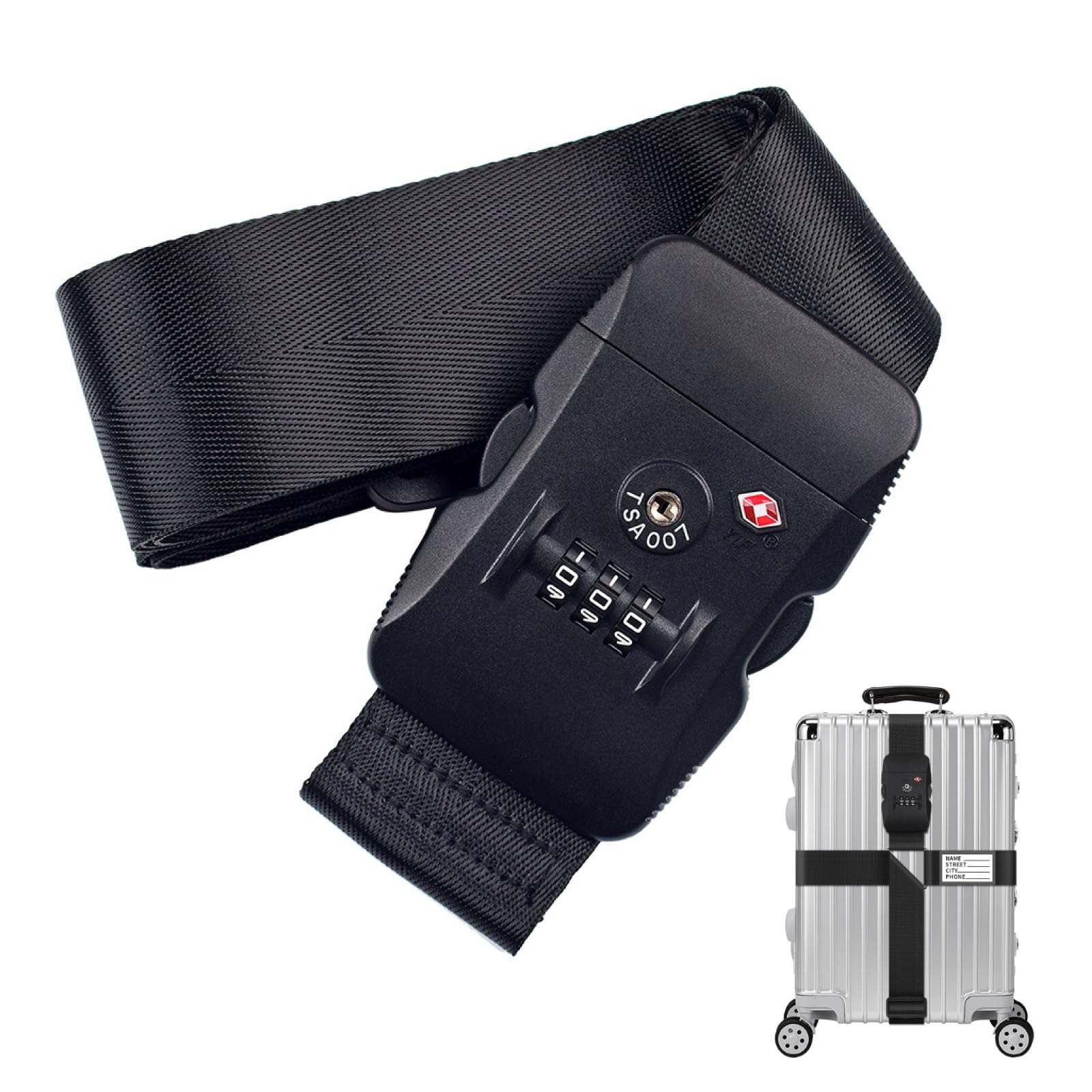Amazon.co.jp: PIENSE スーツケースベルト クロスバンド TSAロック