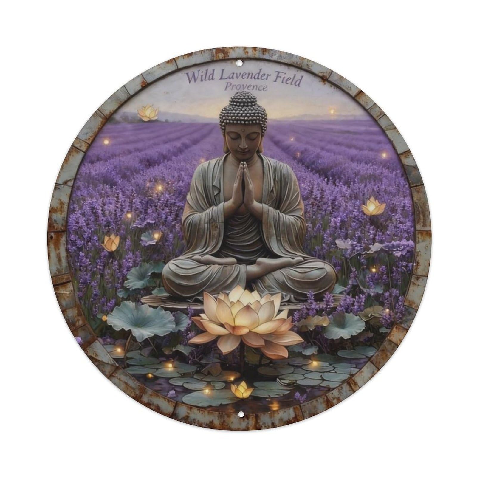 Wild Lavender Field Provence Metal Tin Sign Plaque