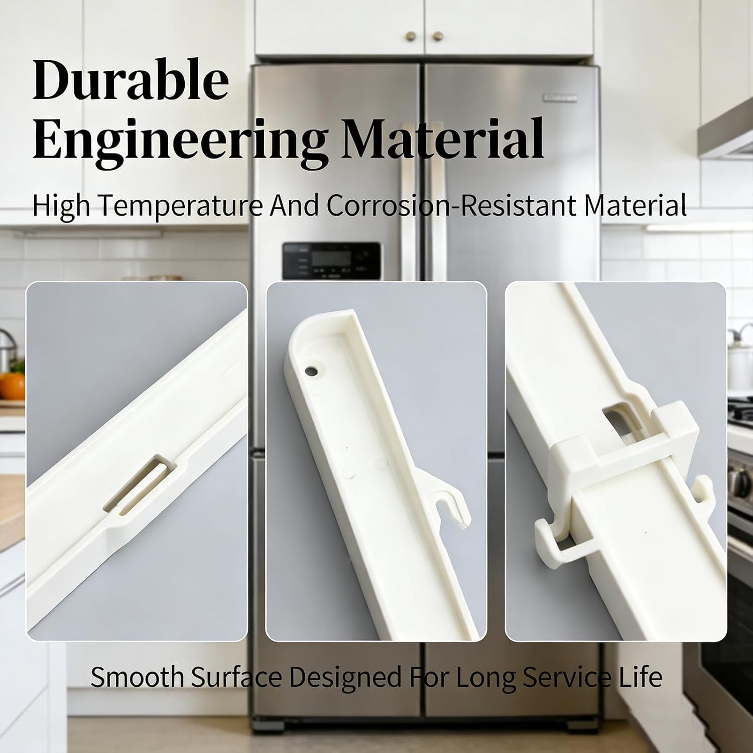 1 Pair Ice Tray Rail Replacement Kit Replace Left 7014649 and Right 7014661 Fit for Sub Zero Ice Makers Bucket Slides 532 561 632 632-2 642-3 661-2