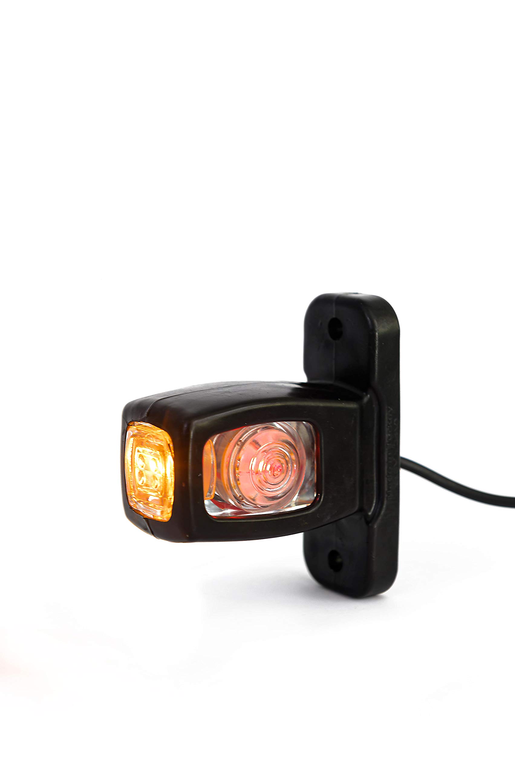 🚛 2x LED Schablonenleuchten Für LKW/Anhänger - 12V, Bernstein/rot/weiß, Fahrgestell-Beleuchtung