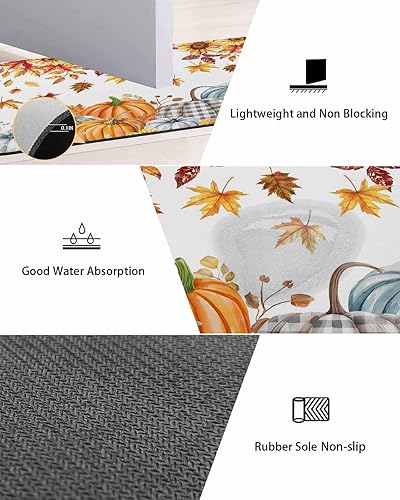 Miniatura 4 de Tapete de baño de otoño para bañera, antideslizante, de secado rápido y absorbente, de tierra de diatomeas, para ducha, fregadero de cocina,