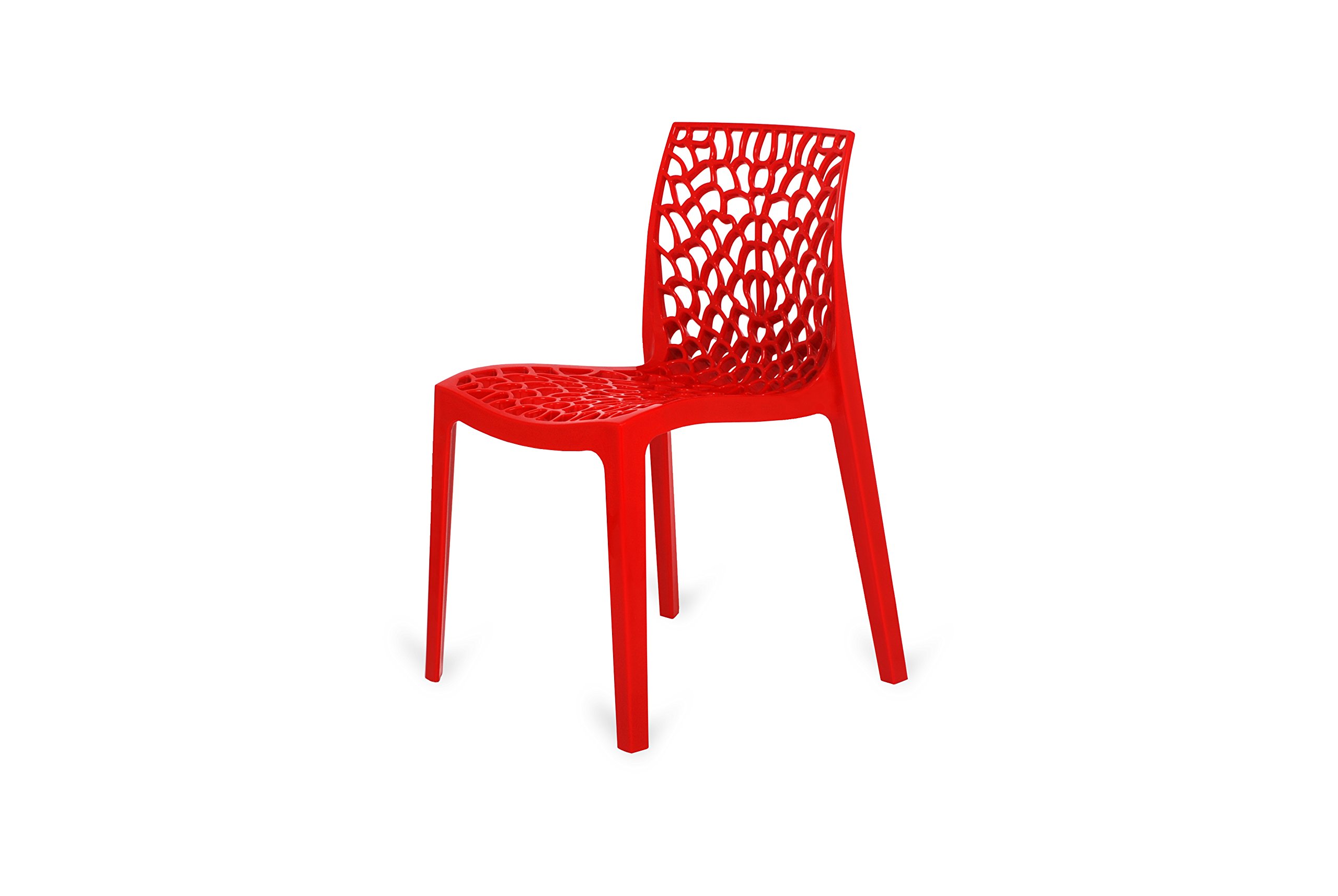 UP ON Nr.4 Sedia MOD. Gruvyer Higlopp Rosso Lucido