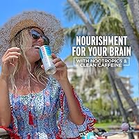 Vista 5 de Fórmula FOCUSAID Energy - Bebida con nootrópicos para combustible cerebral, alfa-GPC, GABA, complejo B, yerba mate, té verde, 100% limpia, 100 mg