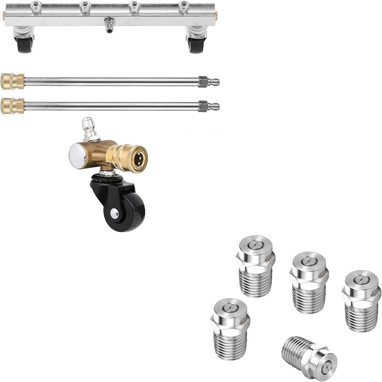 M MINGLE Pressure Washer Undercarriage Cleaner, Universal Replacement Nozzle for Pressure Washer Undercarriage Cleaner