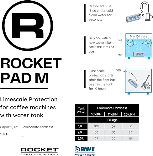 Miniatura 4 de verybarista Almohadilla de protección de cal para máquinas de café y espresso - Almohadilla de depósito de agua. Hecho para Rocket Espresso -