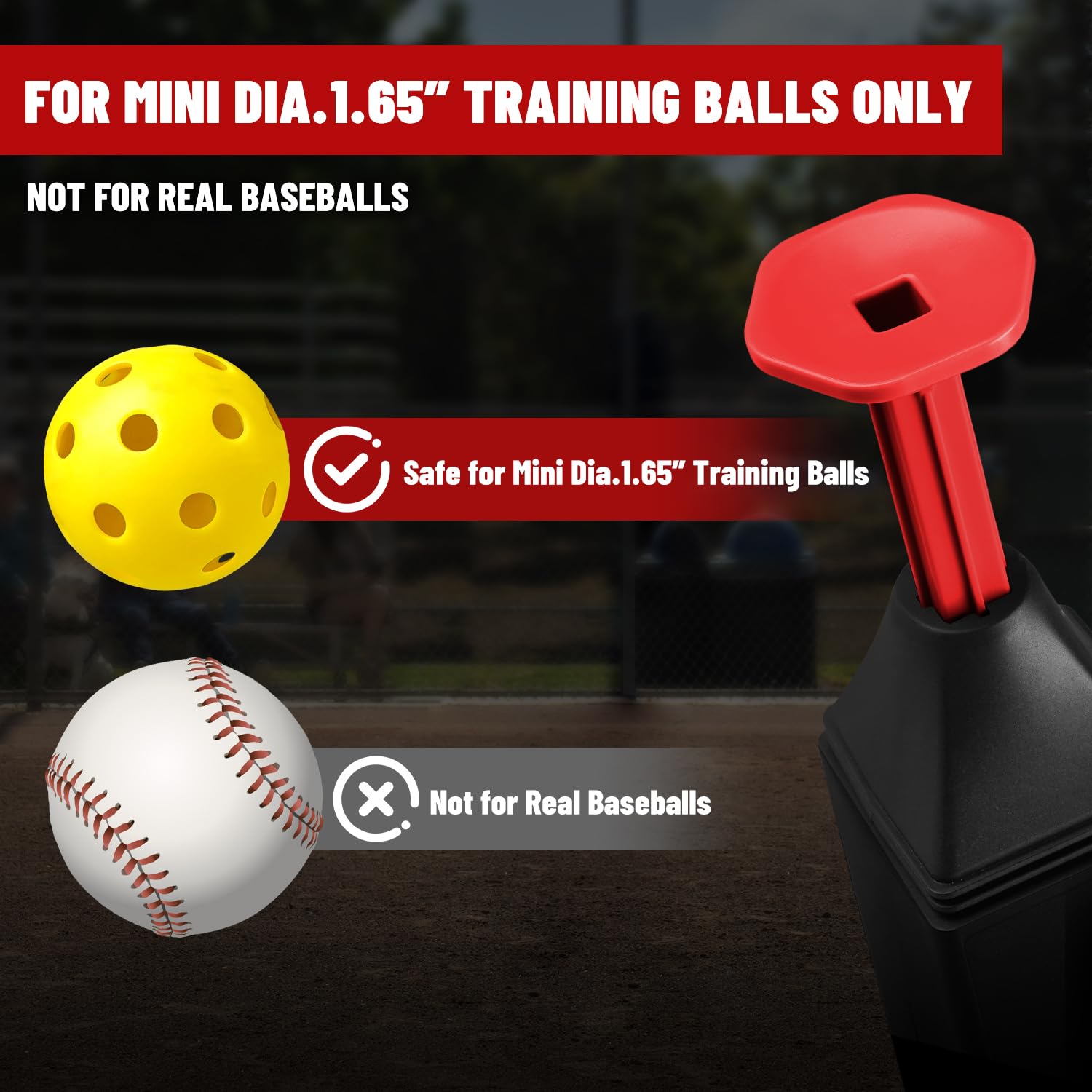 Tee-Popper mit 12 Mini-Bällen, Pop-Höhe bis zu 101,6 cm, Schlag-Tee für Baseball und Softball, Pitching-Maschinen für Schwungübungen ohne Krug, Baseball-Training für alle Spieler