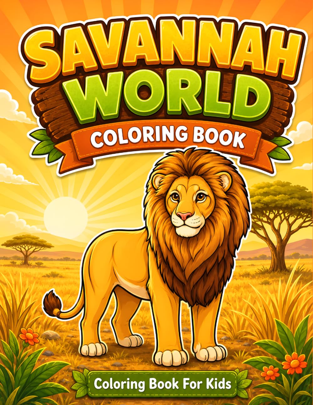 Savannah Coloring Book: Coloring book for kids (Amazing World Coloring Books)