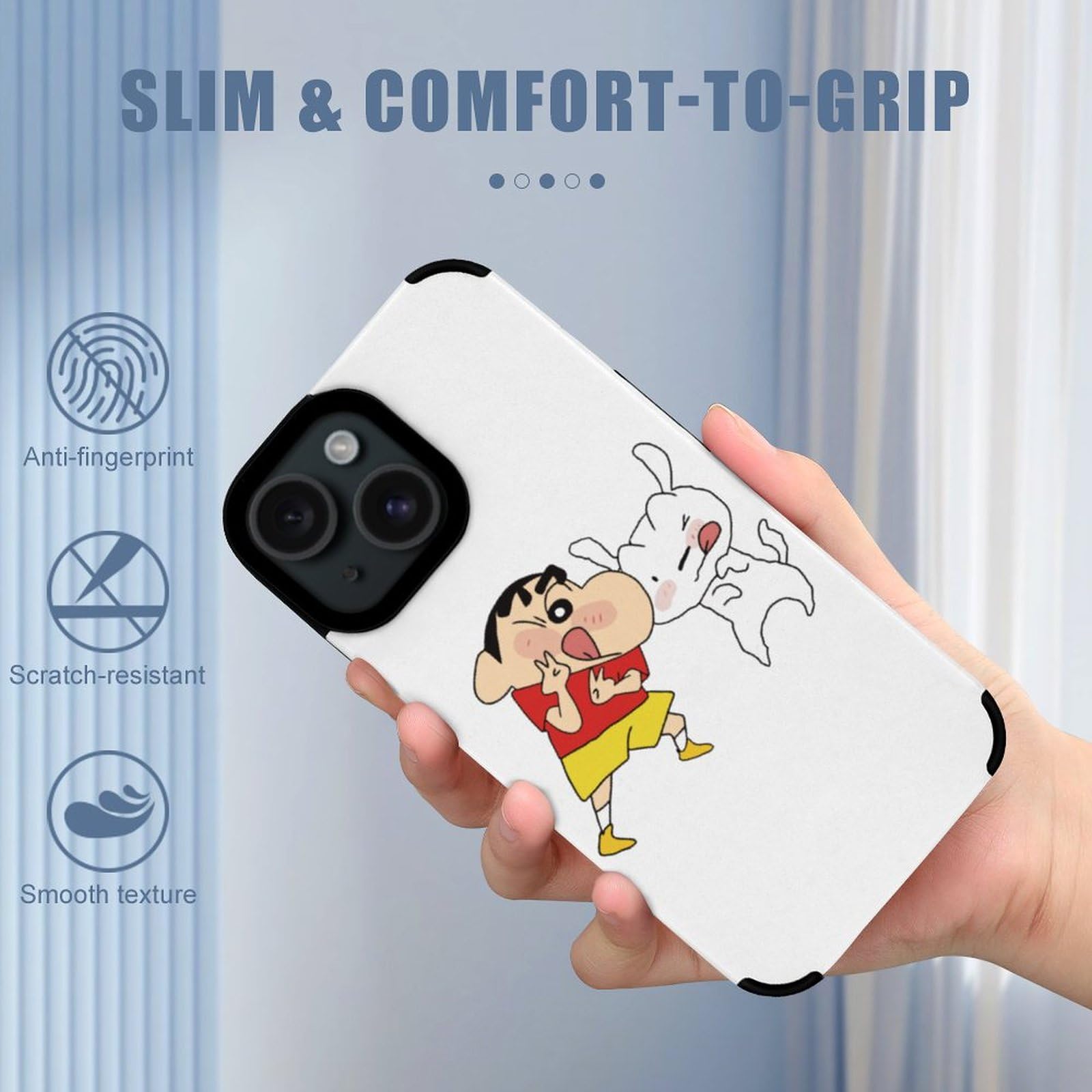 Amazon.co.jp: クレヨンしんちゃん シロ iPhone 15 ケース