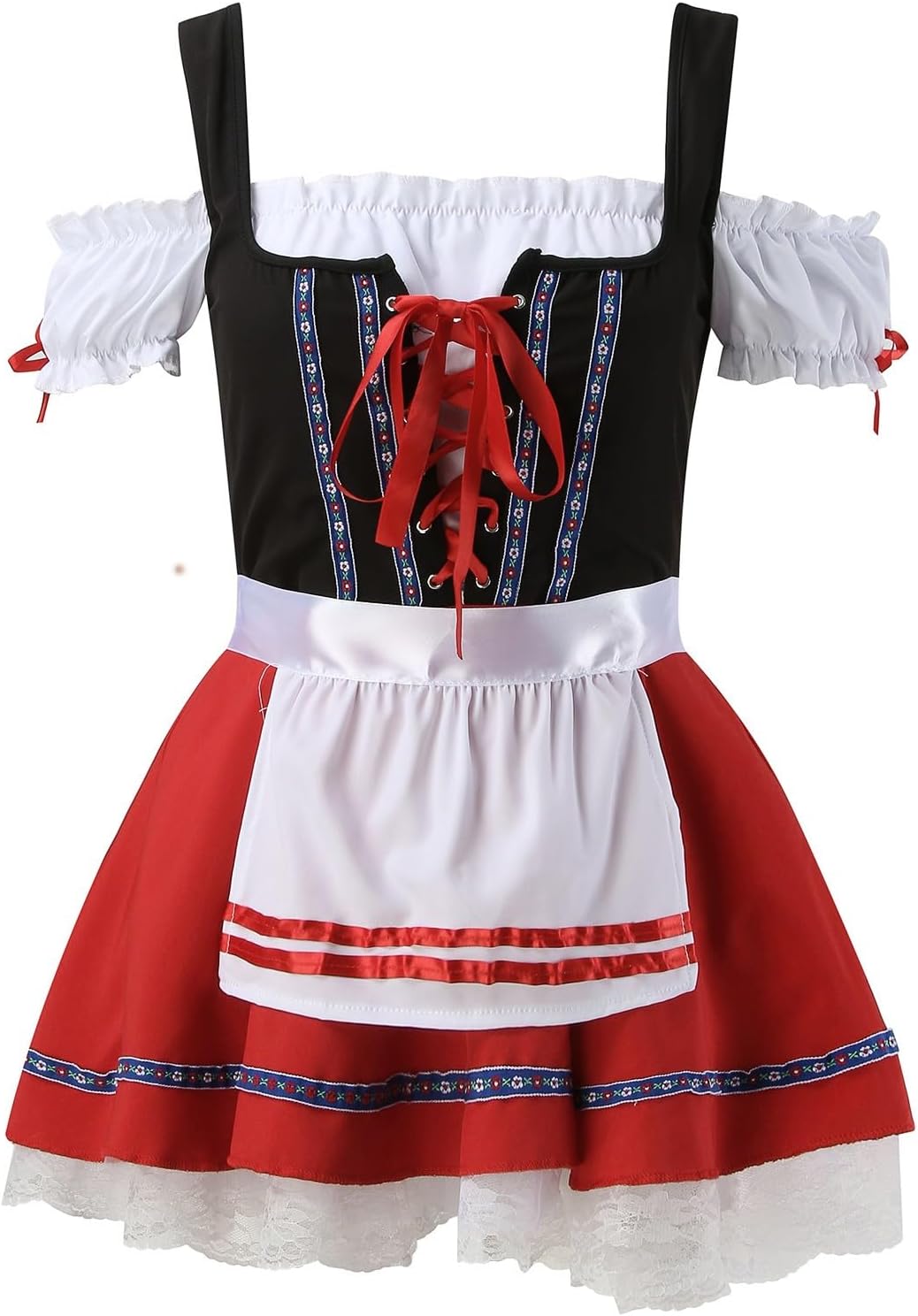 Dirndl Bavarese Per Donna - Abito Tradizionale Per Oktoberfest E Halloween - Foto 3