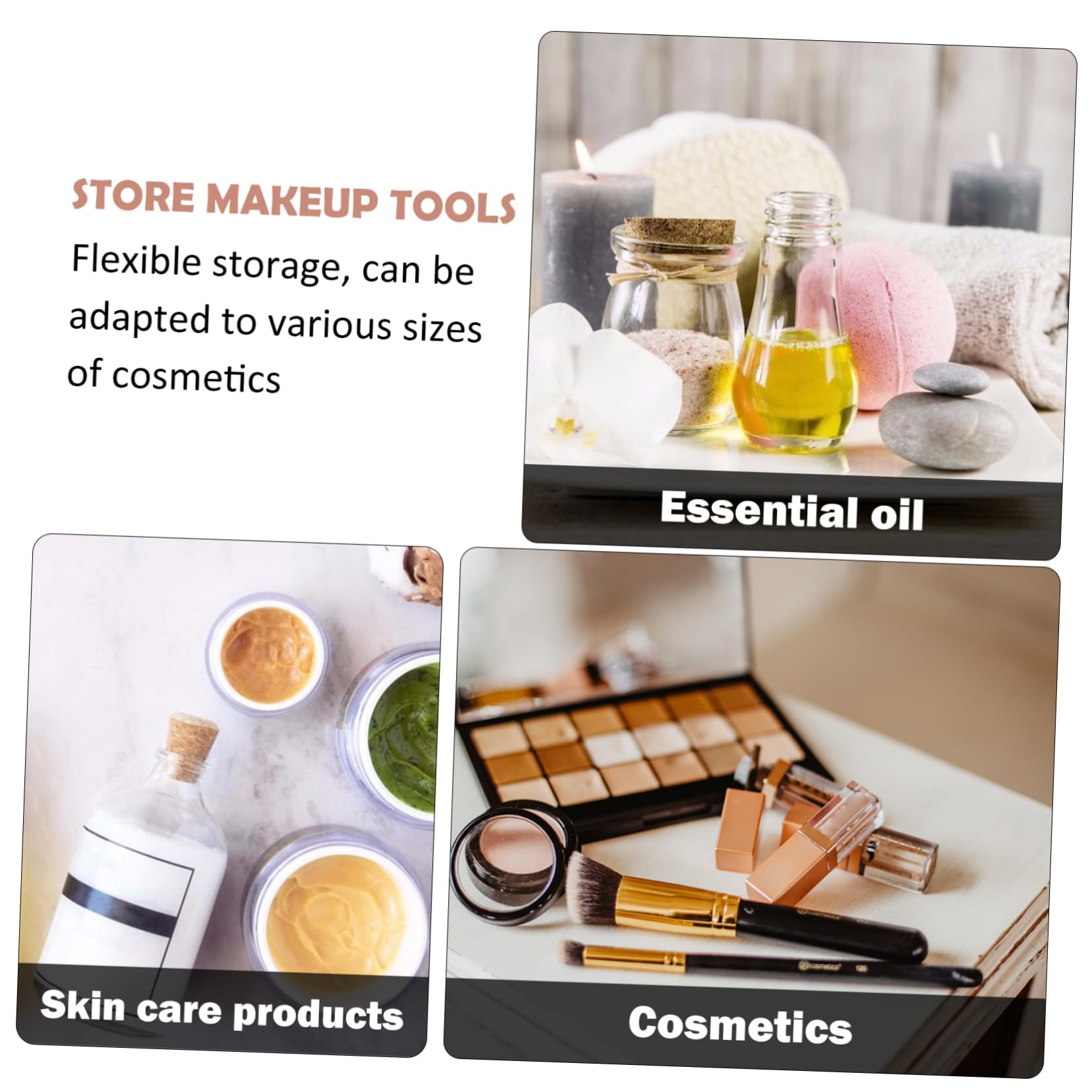 VALICLUD Étui de Rangement pour Outils Cosmétiques Trousse de Maquillage en Alliage D'aluminium pour Filles Stockage Ordonné et Polyvalent, Travail Événements