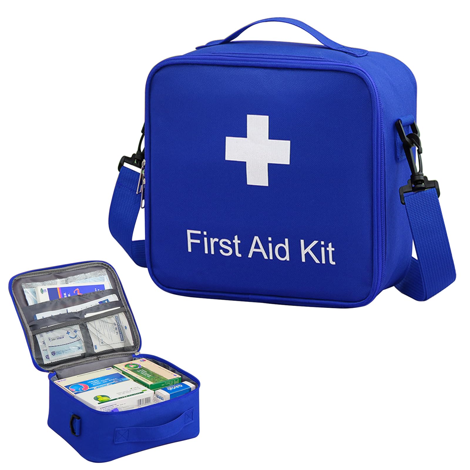 Trousse De Secours Vide Étanche Grande Capacité - Sac Pharmacie Voyage Avec Sangle - 26x20x18 Cm