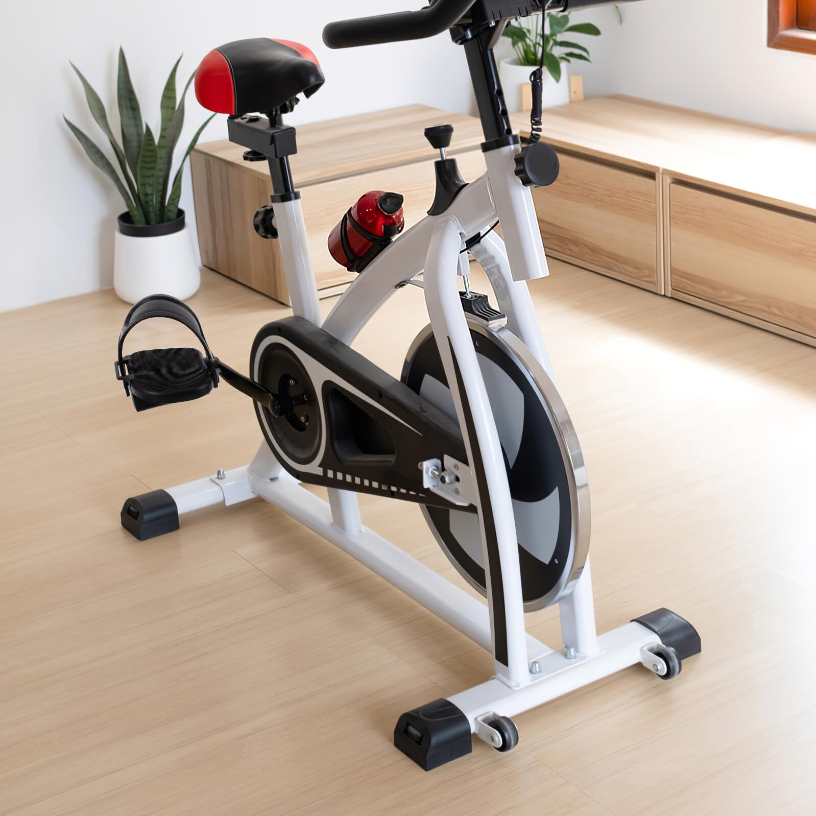 Leichte Heimtrainerpedale aus Pp mit Verstellbaren Pedalriemen in Schwarz für Senioren Geeignet für Zuhause und Gewerbliche Trainingsumgebungen