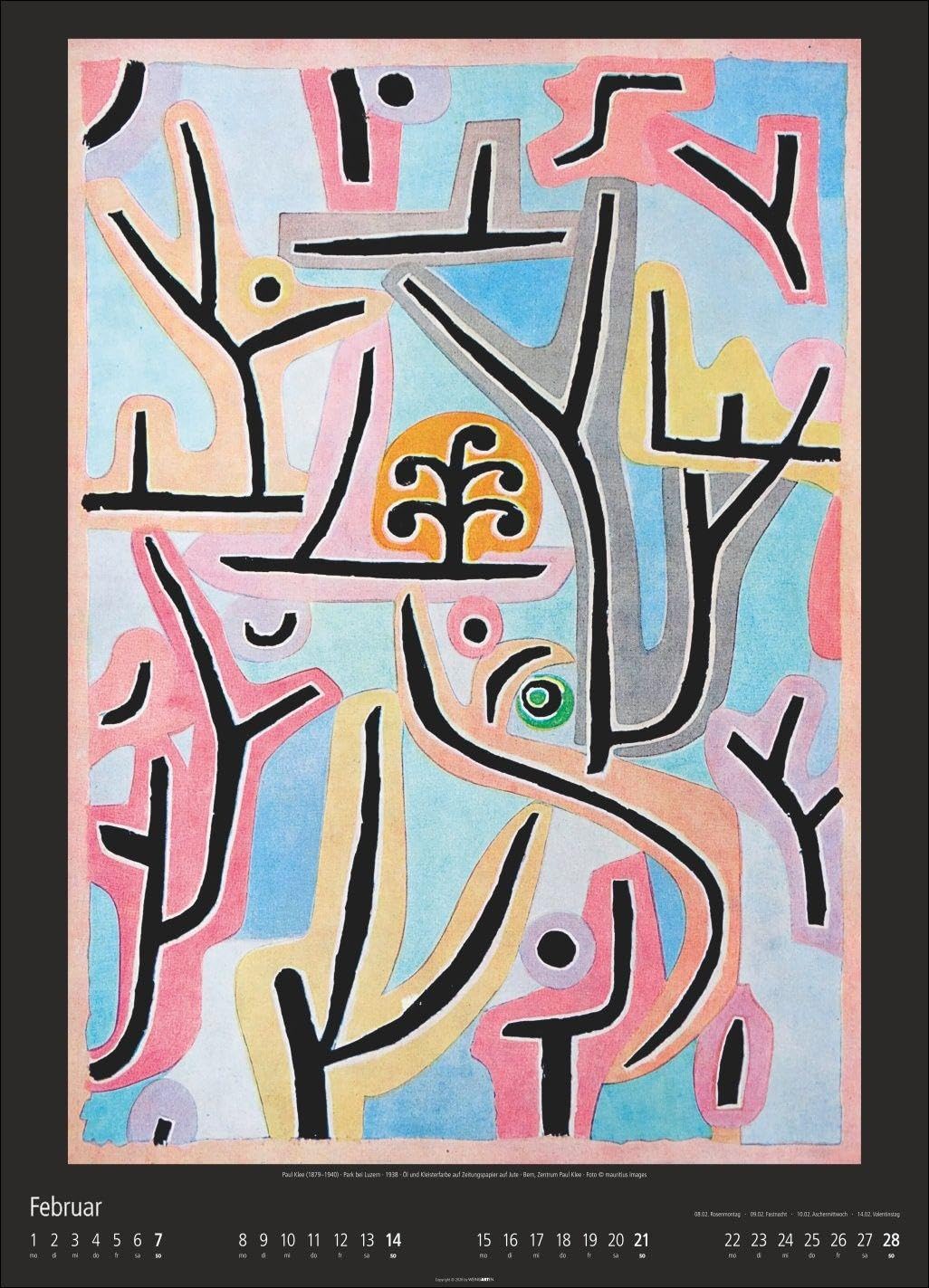 World of Art Kalender 2027: Meisterwerke der klassischen Moderne in einem Kunstkalender im Großformat. Jahres-Wandkalender XXL für Kunstliebhaber, 49 x 68 cm