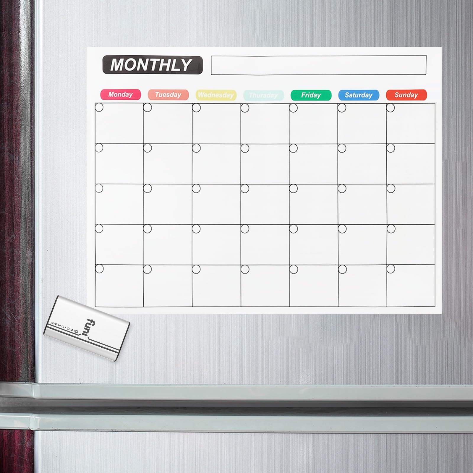 PATIKIL 4 Pack Magnetic Dry Erase Eraser, 1.9x3.5in Magnetic Whiteboard Eraser Aluminum Metal for White Board Glass Calendar Board Fridge Refrigerator Office Supplies, Small, 48x88mm - Image 4